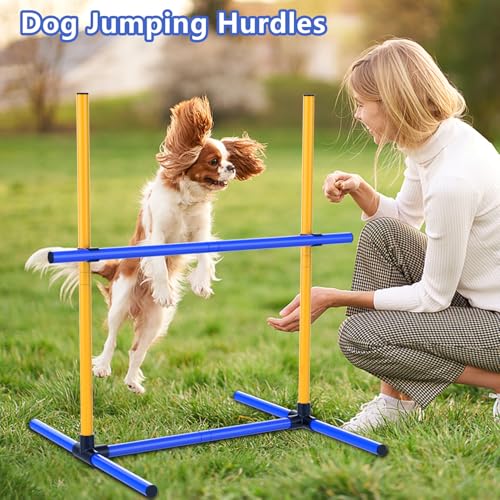 Adjustable Dog Agility Hurdles with Carry Bag, 2 Sets - size: 2-Sets Hurdles
