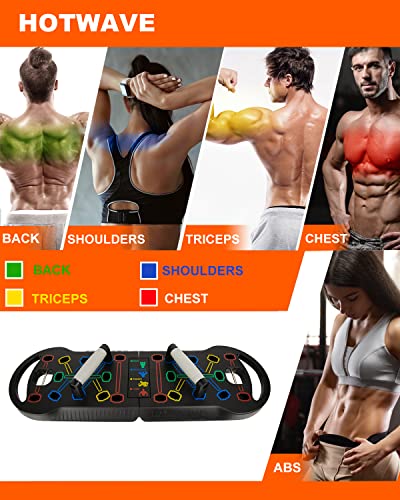 Push Up Board Fitness, Portable Foldable 20 in 1 Push Up Bar at Home Gym, Pushup Handles for Floor. Professional Strength Training Equipment For Man and Women