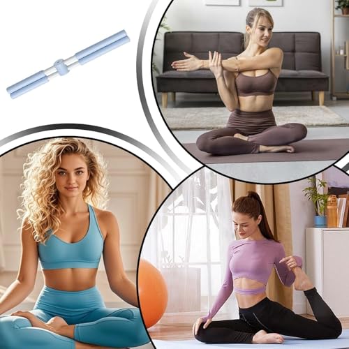 Yoga Postures Stick – Yoga Exercise Stick, Stretch Mobility Pole, Adjustable Pilates Training Bar, Portable Rehabilitation Fitness Tool | Lightweight Stretching Aid for Office Gym Travel Home - color: Blue
