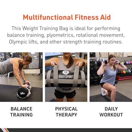 Body Sport Weight Weight Training Bags – Heavy Duty Weighted Bag for Fitness, Conditioning and Training
