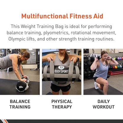 Body Sport Weight Weight Training Bags – Heavy Duty Weighted Bag for Fitness, Conditioning and Training - size: 10 lb.