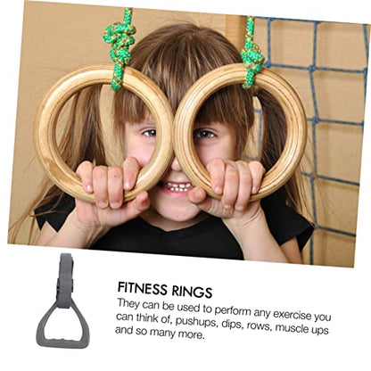 Adjustable Gymnastic Rings Set for Strength Training 2 Pcs Fitness Rings Heavy-Duty Straps Suitable for Home Workouts and Boys and Girls Shoulder Joint Training
