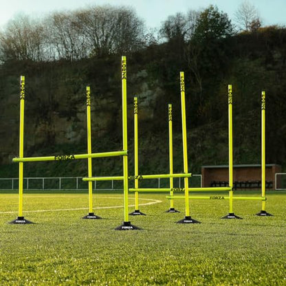 FORZA Pro Adjustable Hurdle Set | Speed & Agility Training with Rubber Bases or Ground Spikes for Extra Stability [4ft or 5ft]