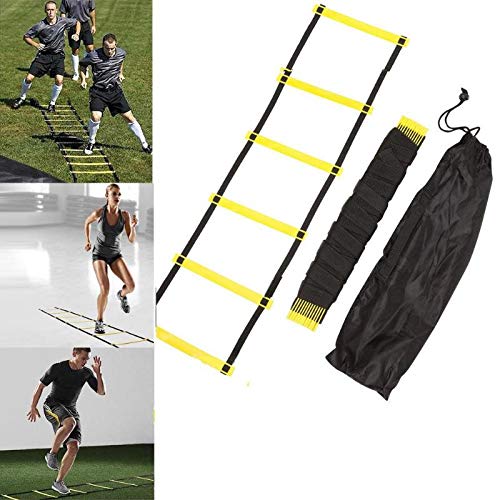Pro Agility Ladder Agility Training Ladder Speed Flat Rung, Speed Agility Ladder with Carrying Bag for Soccer Football Training - Multi Choice: 8, 12 Rung