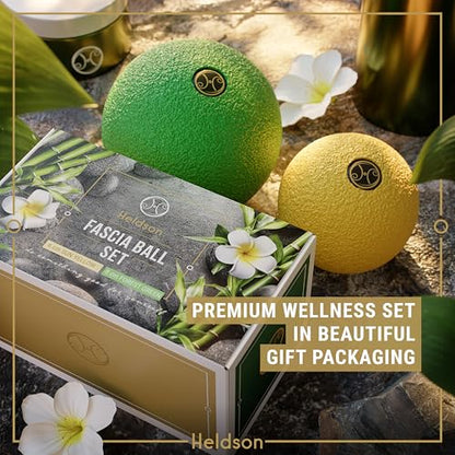 HELDSON® EPP Fascia Massage Balls Set [6cm & 8cm] – Trigger Point Massage Ball for Back, Feet & Neck – Deep Tissue Muscle Release & Myofascial Therapy – Lightweight & Firm