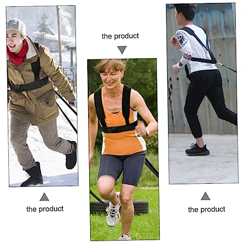 Toddmomy 2pcs Resistance Running Belt with Metal Buckles Padded Shoulder Straps for Strength Training Speed Improvement Outdoor Sled and Tire Pulling Fitness Harness