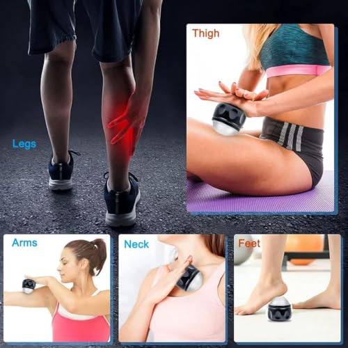 Massage Ice Roller Ball Cold & Heat Therapy Tight and Sore Muscles Relief - color: Black-01
