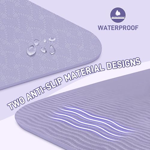 Foldable Yoga Mat for Travel 72"x 32"x 0.32"Inch, 8mm Thick Folding Exercise Mat, Outdoor Non-slip Pilates Mat for Women & Men, Wide Yoga Mat Packable for Workout and Fitness