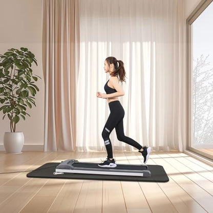 Treadmill Walking Pad Mat for Carpet Floors,29.5x70.8"Foldable Treadmill Mat for Hardwood Floors,Non-Slip Exercise Equipment Mat for Under Exercise Bike,Walking Pad & Elliptical,Noise Shock Absorption - size: 29.5" × 70.8"