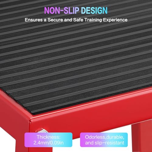 Pro-Grade Plyometric Jump Box Gym Fitness Exercise Set, Steel Anti-Slip Step Up Box, 3-Pack(12/18/24 Inch) Plyo Box Jumps for Home Gym Jumping, Squat, Strength Training