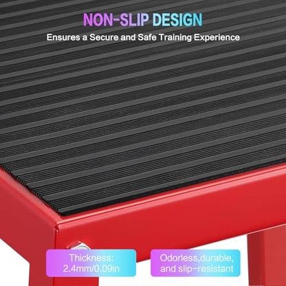 Pro-Grade Plyometric Jump Box Gym Fitness Exercise Set, Steel Anti-Slip Step Up Box, 3-Pack(12/18/24 Inch) Plyo Box Jumps for Home Gym Jumping, Squat, Strength Training