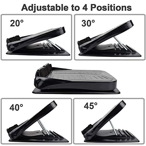 Slant Board, Calf Stretcher Ankle and Foot Incline Board for Stretching Tight Calves or Plantar Fasciitis Adjustable 4 Level (330 lb Capacity), Strength Training Equipment Leg Machines
