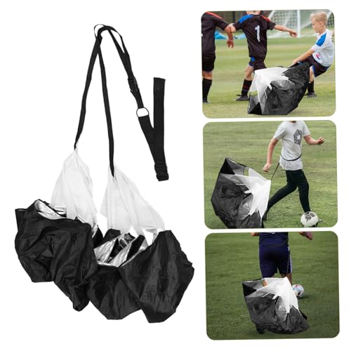 balacoo Speed Training Parachute Resistance Parachute for Running Soccer Players Black