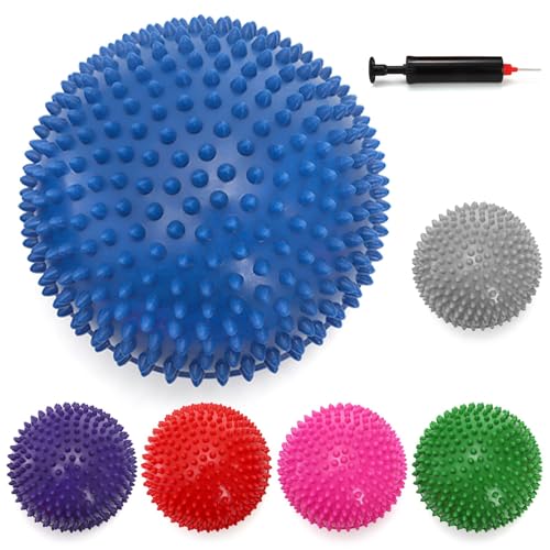 Fasmov Balance Pods Balancing Hedgehog Stability Balance Trainer Dots with Pump, Set of 6