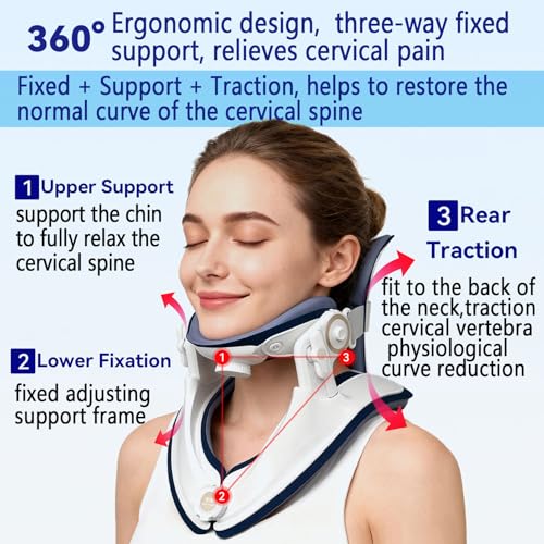 Cervical Traction Device Neck Brace Support Stretcher for Pain Relief