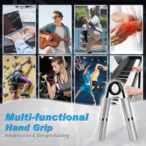 Hand Gripper Strengthener Set 50LB-300LB, Grip Strength Trainer (1/2/4/6 Pack) Forearm Strengthener for Muscle Building, Hand Sensitivity Training, Hand Rehabilitation Exercising