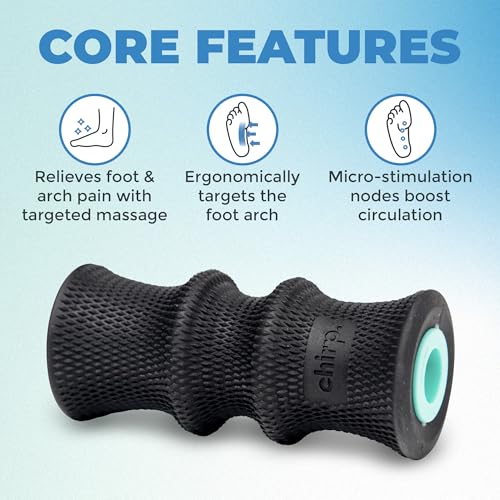 Chirp Foam Roller for Foot Massage and Pain Relief, Wheel+ 2" Foot Roller