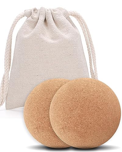 KITWILD Cork Massage Ball, High Density Fine Particles Massage Ball for Deep Tissue Muscle Massage, Myofascial Release, and Yoga Therapy, 2.5 Inch Lacrosse Ball - 2 Pack - style: 2 Pack (2.5'')