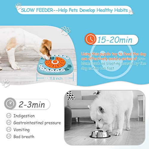 FOXMM Dog Puzzle Toys,Interactive Treat Puzzle Dog Toy for IQ Training - style: M-Level 3
