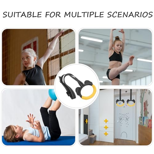 Gymnastic Rings with Buckle Straps, Plastic Indoor Exercise Rings Set with 1m Adjustable Rope for Pull-up Training and Home Fitness