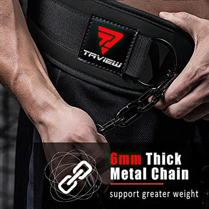 Heavy Duty Dip Belt With Chain - Weighted Pull Up Belt for Workout