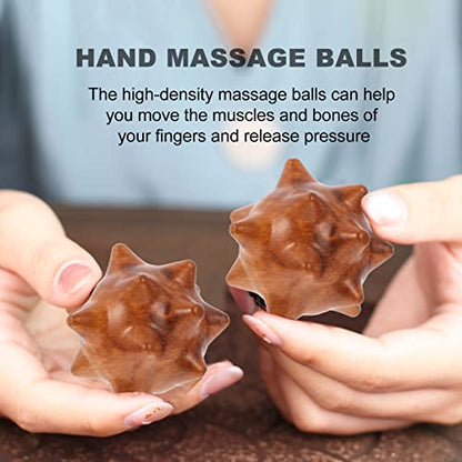 2pcs Hand Massage Balls for Finger Therapy Multifunctional Massage Supplies for Office and Home Use for Relaxation and Mobility Recovery