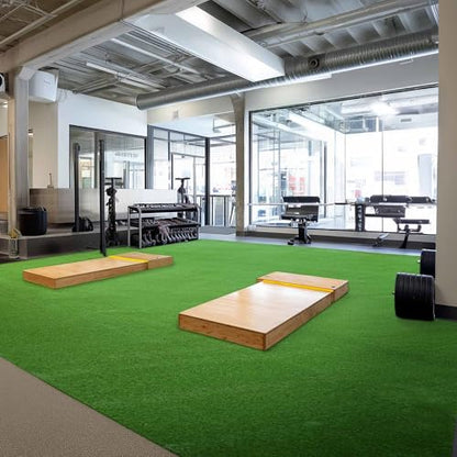 Yescom Sports Sled Strips Turf Gym Turf Flooring for Weight Sled Push Gym - size: 1.38"H-3'x33'(100Sq.Ft)