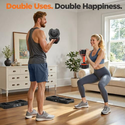 2026 FDB2 Updated Adjustable Dumbbell Set of 2, 110lbs/50lbs Weights Dumbbell Set with Storage Box, 25lbs/55lbs Adjustable Weights with Anti-slip Silicone Grip, Weight Set For Home Gym Suit both Men and Women