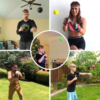 TEKXYZ® Reflex Ball with Counter App | Online Community for Boxing Ball, Perfect for Reaction, Agility, Punching Speed, Fight Skill and Hand Eye Coordination | Stocking Stuffer Gift for All Ages