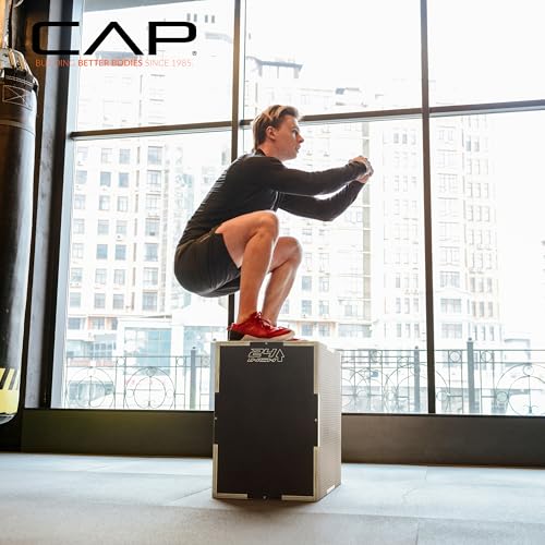 CAP Barbell 3-in-1 Plyometric Box | Multiple Styles and Sizes - size: 16in x 14in x 12in, style: NON-SLIP