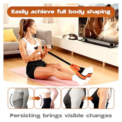 2026 Upgrade Pedal Resistance Bands with Handle, Thickened Latex Tubes and Soft Foam Fabric Foot Pedal, Figure 8 Resistance Band Set, Full Body Workout Equipment for Core Abs Waist Arms Back Training