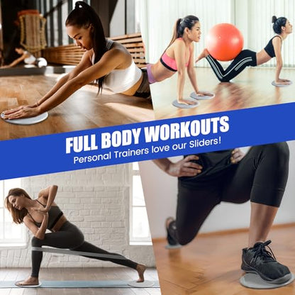 30 Pcs Core Sliders and Resistance Bands Exercise Glider Discs Gifts 40 Lbs Resistance Loop Exercise Bands for Group Training Classes Fitness Slider Workout