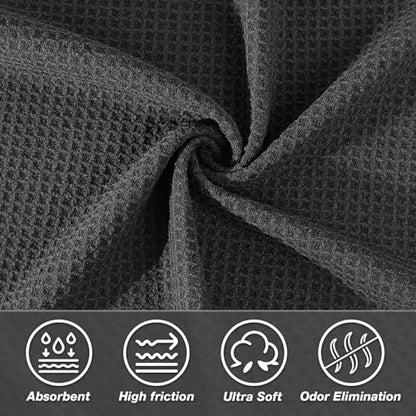 Hot Yoga Mat Towel,Microfiber Yoga Mat Towels Non Slip for Hot Yoga Absorbent Microfiber Sweat Anti-Slip Grip Injury Free,26.5" X 72" -Pilates Gear,Exercise,Fitness Black