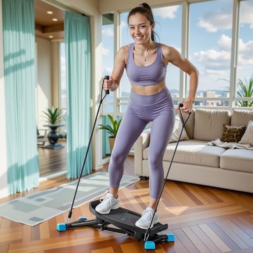 Balance Board,2026 New all motion exerciser,Portable Ski Balancing Machine with Lcd Monitor and Elastic Bands,Adjustable Intensity/Non-Slip Ma Pedal, Silent Exercise for Home