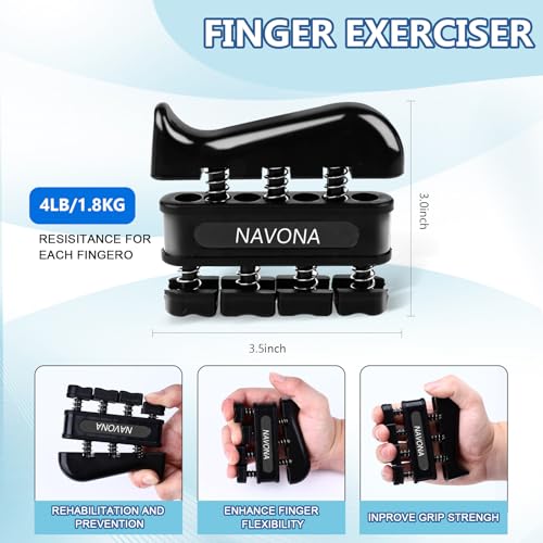 5/10PCS Grip Strength Trainer Kit,Forearm and Hand Gripper Strengthener - size: Black-10P
