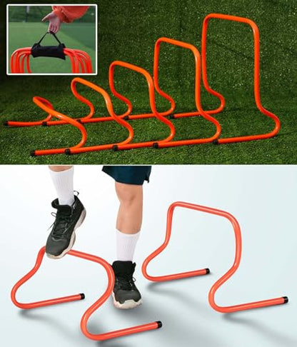Mini Hurdle Trainer for Agility Training - Portable Track Field Hurdles for Soccer and Gym Use - Adjustable Height Design