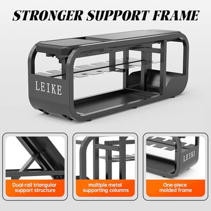 leikefitness Adjustable Weights Bench, Multifunctional Strength Training Bench, Combining a Cast Iron Stand, Adjustable Bench, Dumbbell Storage Box in One Compact Unit