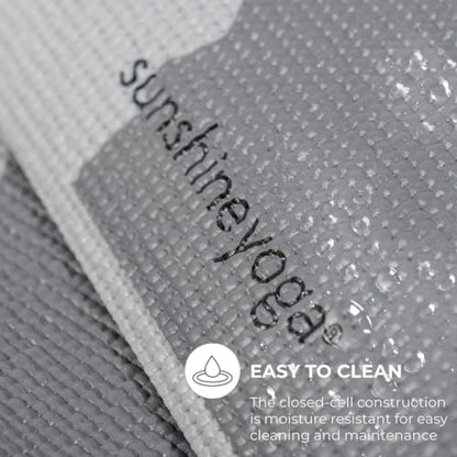 Ascend 6mm Thick Yoga Mat, 72x24in - color: Granite - Printed