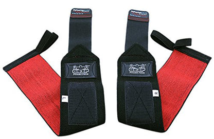 Grip Power Pads Wrist Wraps 2 Wraps for Weight Lifting Wrist Support Cotton Wraps Gym Bandage Straps for Men & Women Premium Quality & PRO Rubber