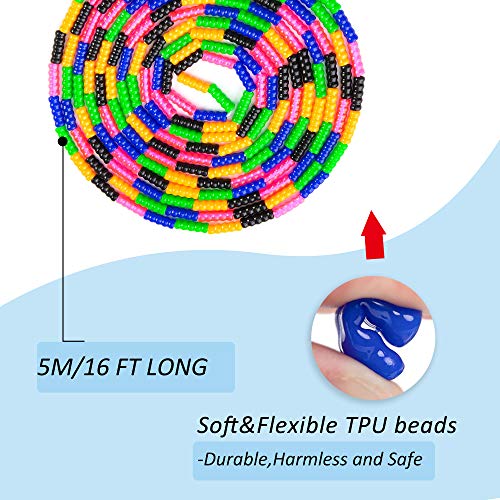 Long Double Dutch Jump Rope 16 Ft 2 Pack, Skipping Rope for Kids Adults - color: Blue