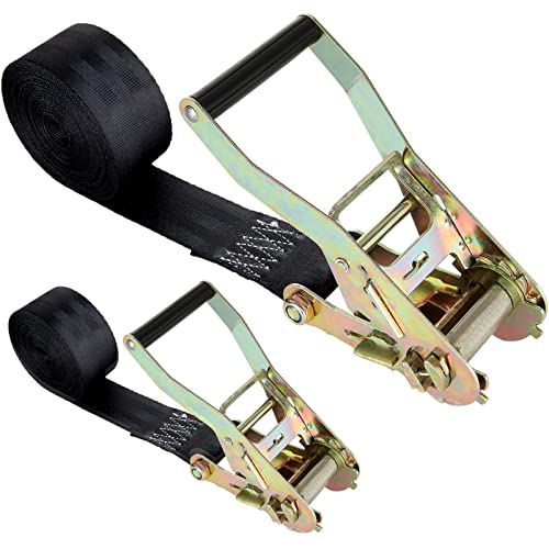 2 Pack 2 Inch Endless Ratchet Strap Heavy Duty 20ft Tie Down Straps Ratchet, 8000 LBS Break Strength, Cargo Ratchet Straps for Motorcycles, Truck, Trailers, Kayaks, Car Roof - color: 2 Pack
