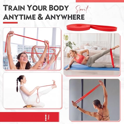 Outus 20 Pcs Resistance Bands Set 10 Resistance Loop Exercise Bands 10 Pull Up Strength Training Physical Therapy for Women Men Home Gym Workout Pilates Yoga Glutes Leg Full Body
