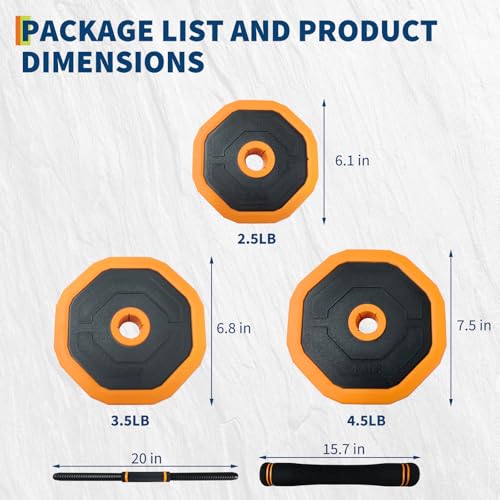 Garvee 4-In-1 Adjustable Dumbbell Set (44/66/88LB) - Convertible to Barbell, Kettlebell & Push Up Stands, Home Gym Equipment for Men & Women, Space Saving Weights with PVC Coating - size: 44 LBS