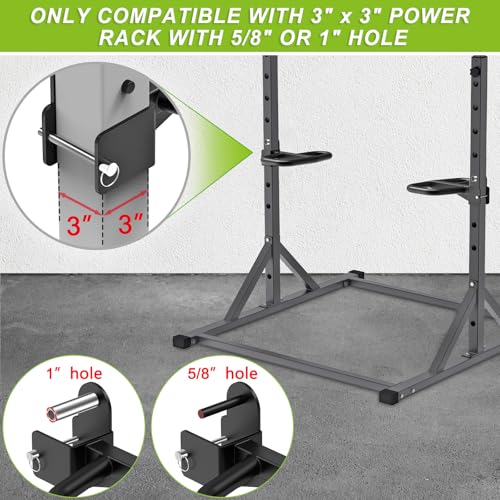 SELEWARE Power Cage Accessories, Dip Handles, Pull‑Up Stations, and Multi‑Grip Training Attachments - color: Multi Grip Dip Bar Attachment for 1" or 5/8" Hole of 3x3 inch Rack