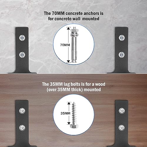 Wall Mount Pull Up Bar, Heavy Duty Steel Joist Mount Chin Up Bar, Pull-Up Bar With Wood Mount and Wall Mount Screws