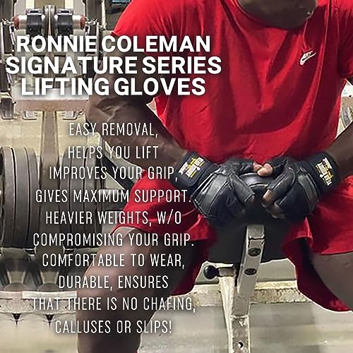 Schiek Ronnie Coleman Signature Series Lifting Gloves - Weight Lifting Grip Gloves