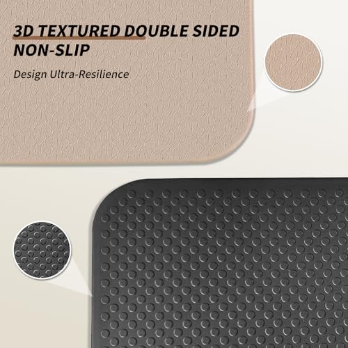 Foldable Exercise Pad Extra Thick 1.2" x 14" x 24" - color: Beige+Black