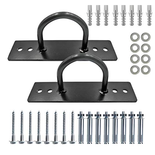 Battle Ropes Anchor, Battle Rope Wall Ceiling Mount Kit Bracket Hook for Suspension Straps Crossfit Gymnastic Rings, Body Weight Strength Training Systems, Yoga Swings Hammocks, Boxing Equipment