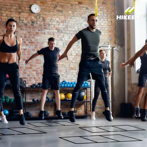 Hikeen Agility Ladder - Speed Ladder for Football, Basketball - Durable Rubber Training Ladder for Footwork with Carry Bag, No Assembly, Portable & Non-Slip Agility
