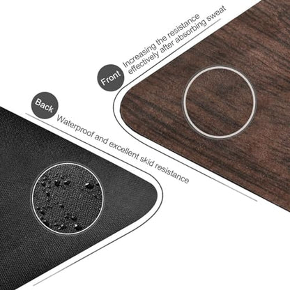 YETTASBIN Brown Solid Wood Yoga Mat for Women Men, Non Slip Exercise Mat Portable Travel Workout Mat with Storage Bag for Home Yoga, Pilates, Fitness 71x 26 Inch